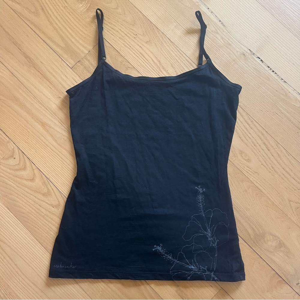 Icebreaker 100% Merino Camisole Baselayer Black, Size S